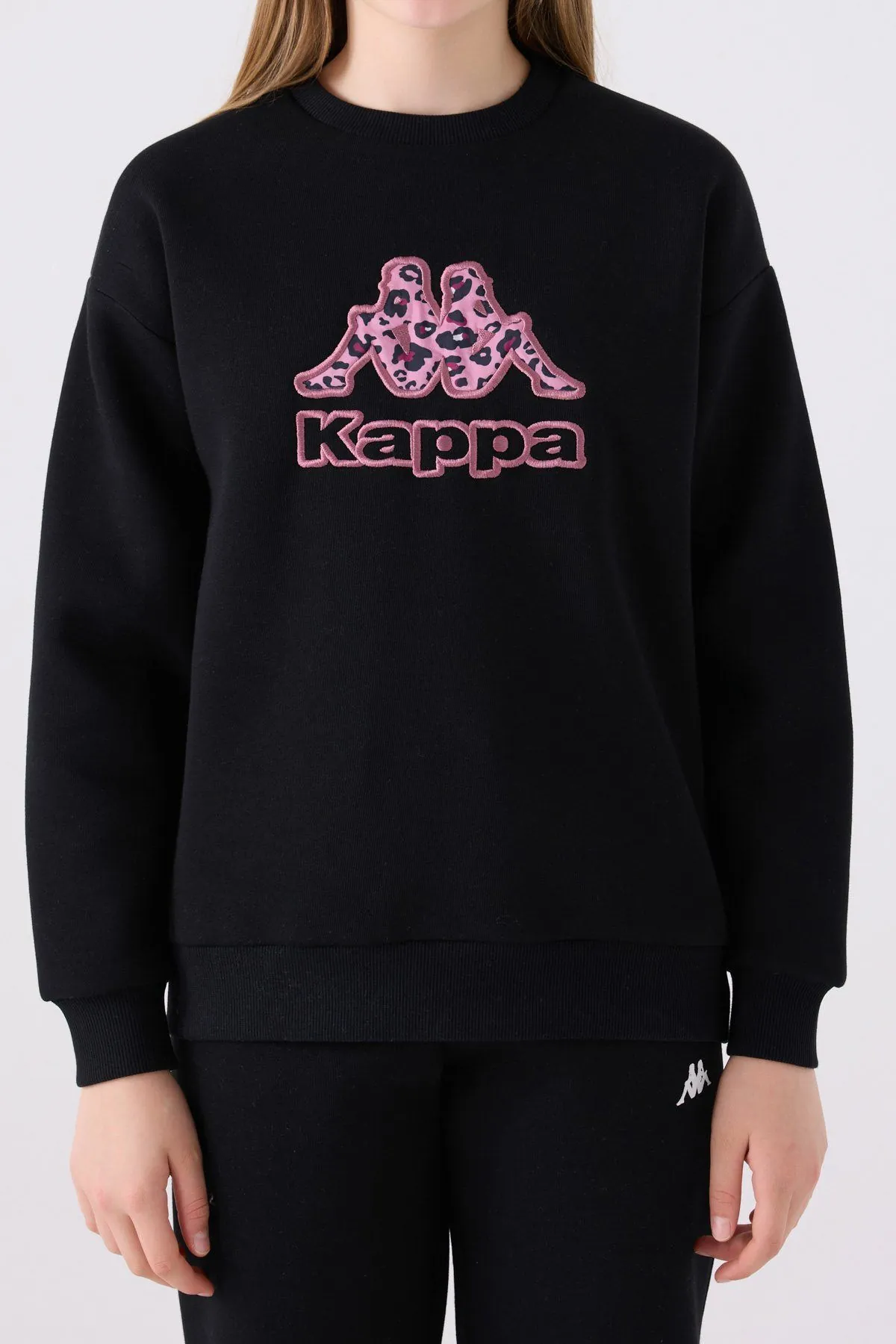 5-16 Yaş KAPPA Kız Çocuk Sweat -Siyah-