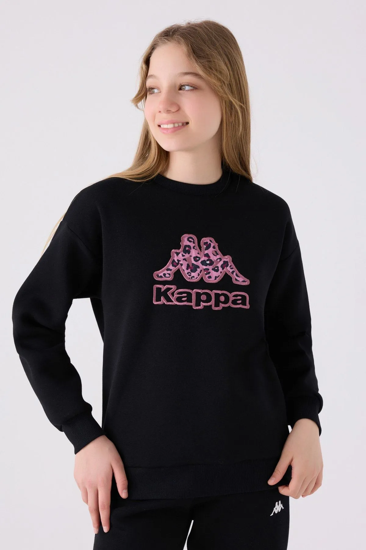 5-16 Yaş KAPPA Kız Çocuk Sweat -Siyah-