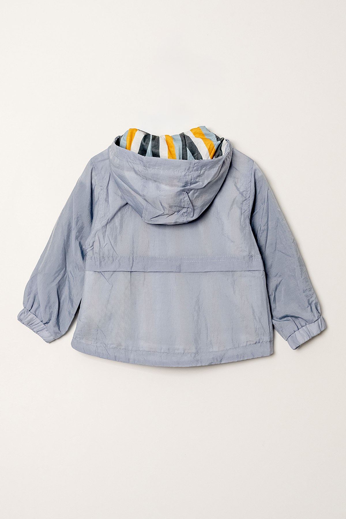 1-5 Yaş Line Cool Design Su İtici Erkek Çocuk Yağmurluk -Uzay Grisi-