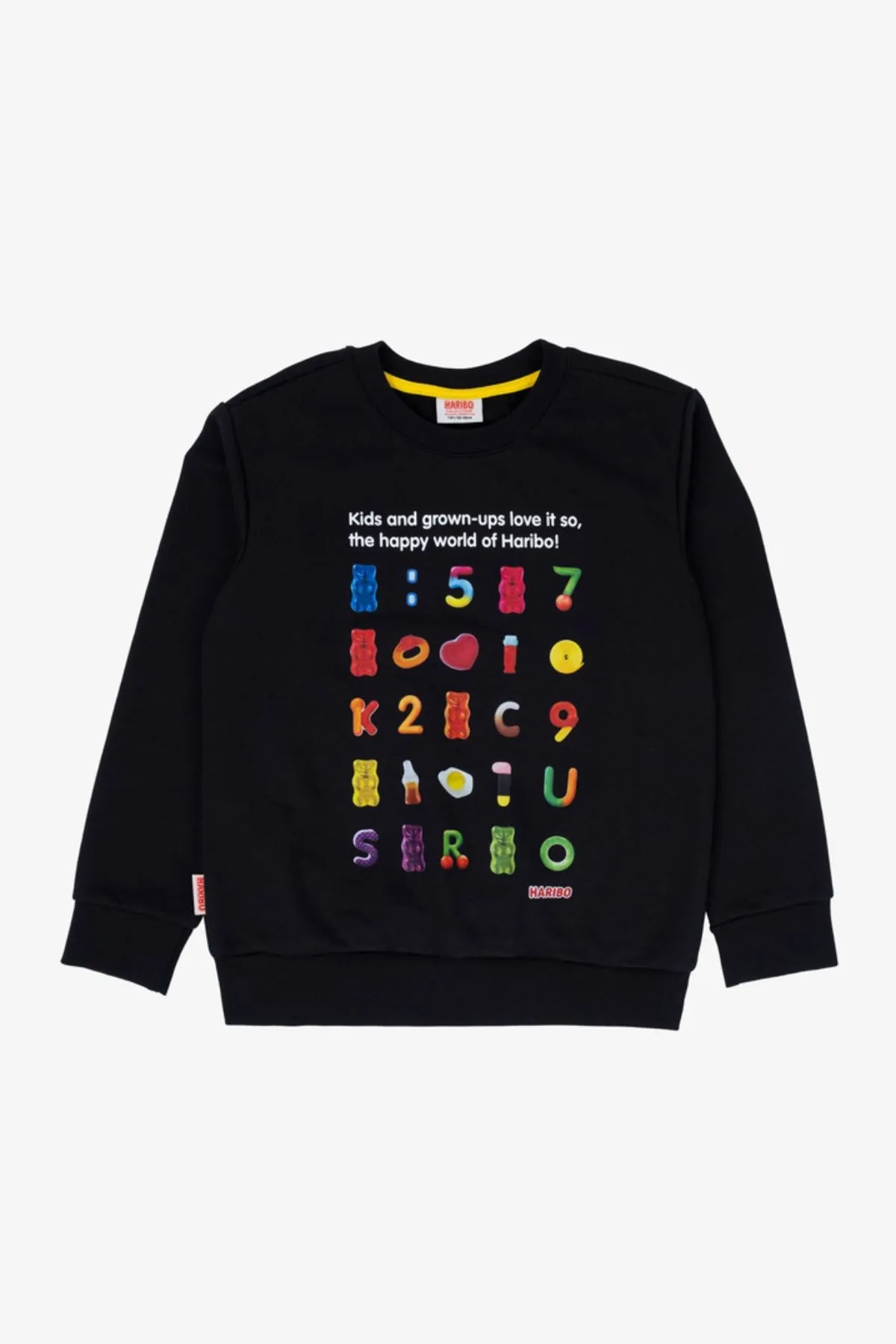 3-10 Yaş Lisanslı Haribo Unısex Çocuk Sweat -Siyah-