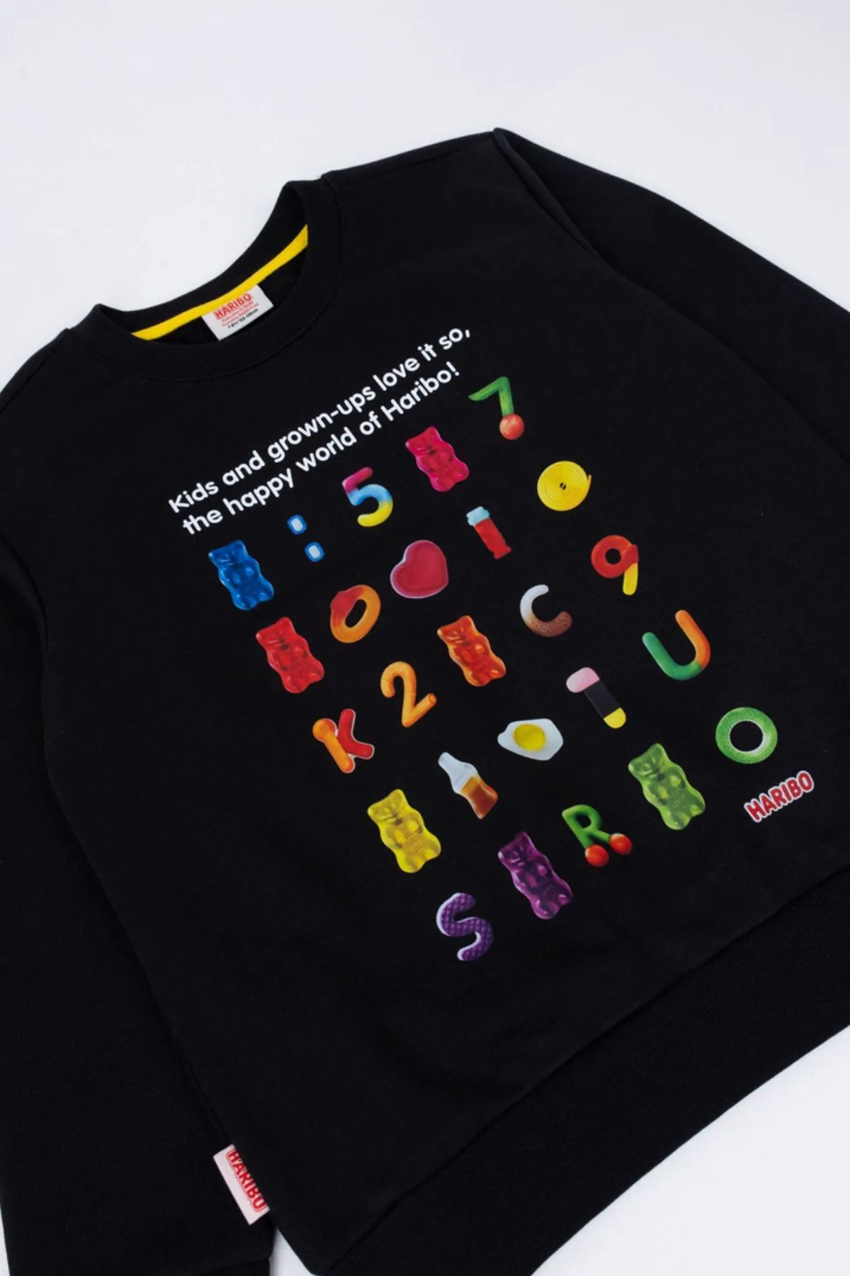 3-10 Yaş Lisanslı Haribo Unısex Çocuk Sweat -Siyah-