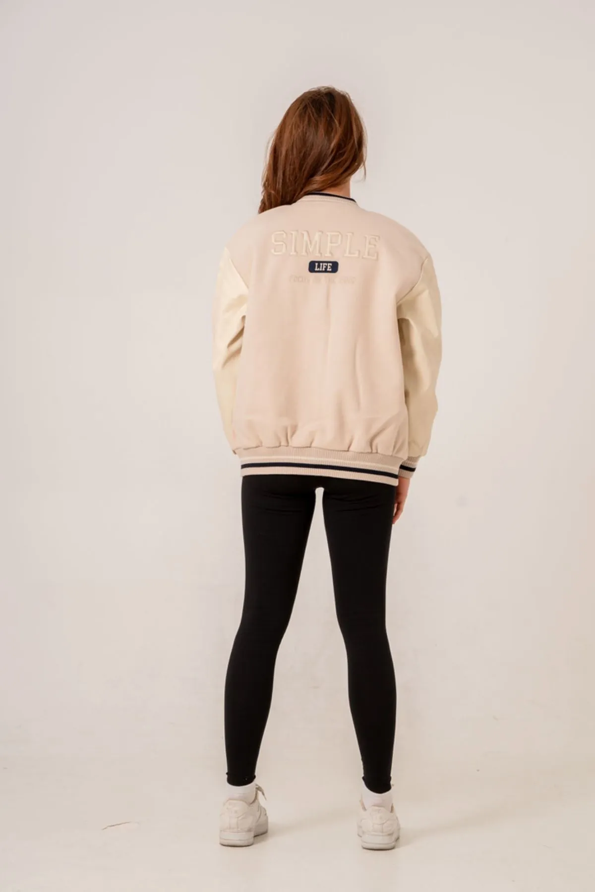 8-15 Yaş Life Bomber Kız Çocuk Bomber Mont -Latte-