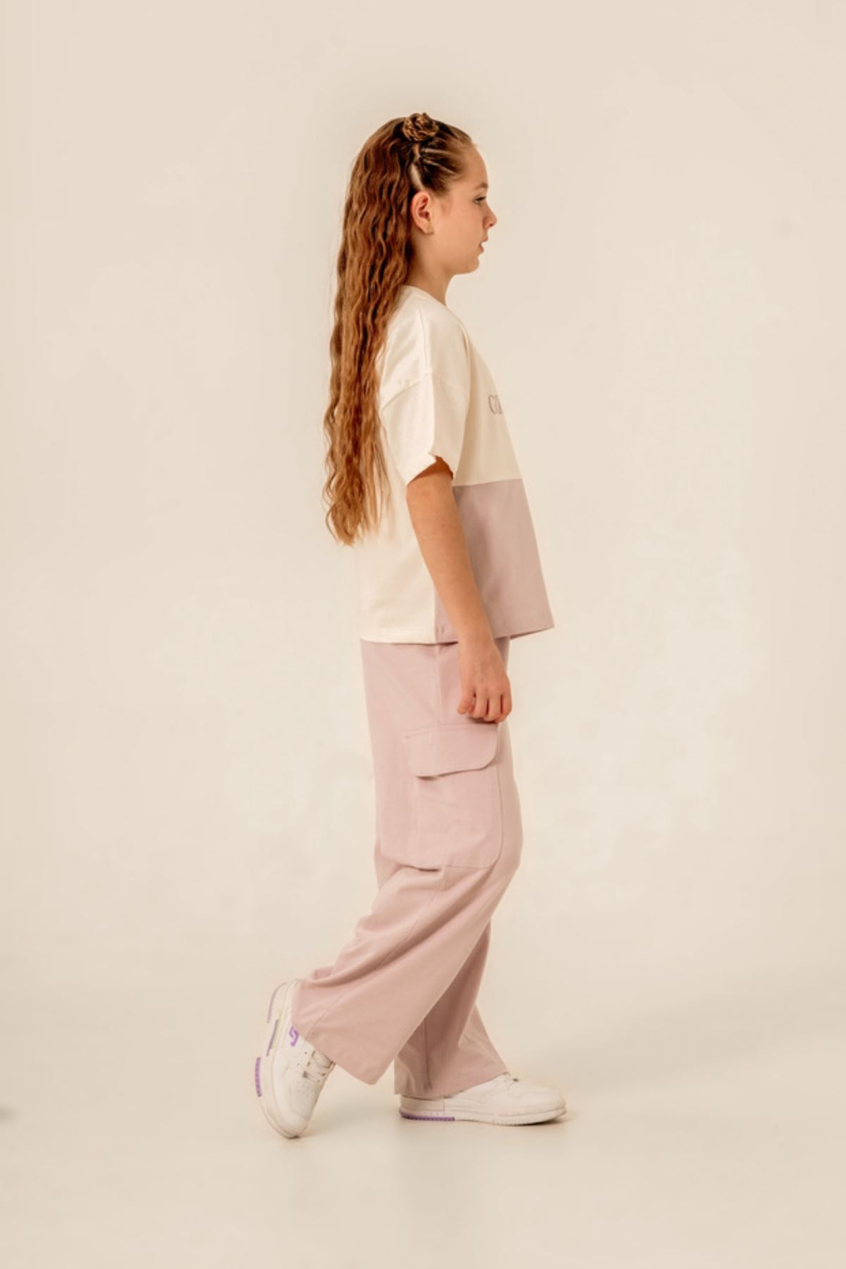 8-12 Yaş Berceste Vibes Kız Çocuk Takım -Lavanta-