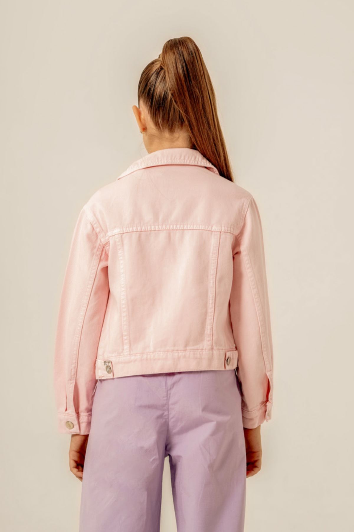 4-12 Yaş Lizbon Colors Kız Çocuk Ceket -Pembe-