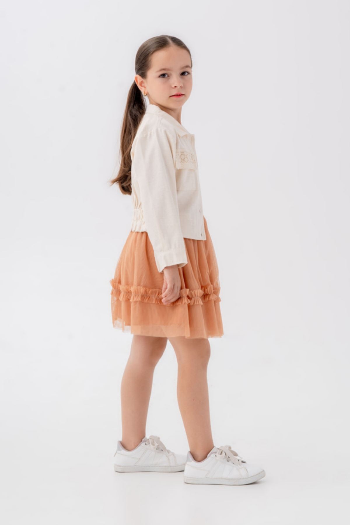 2-9 Yaş Fisto Cotto Kız Çocuk 3'Lü Takım -Caramel-