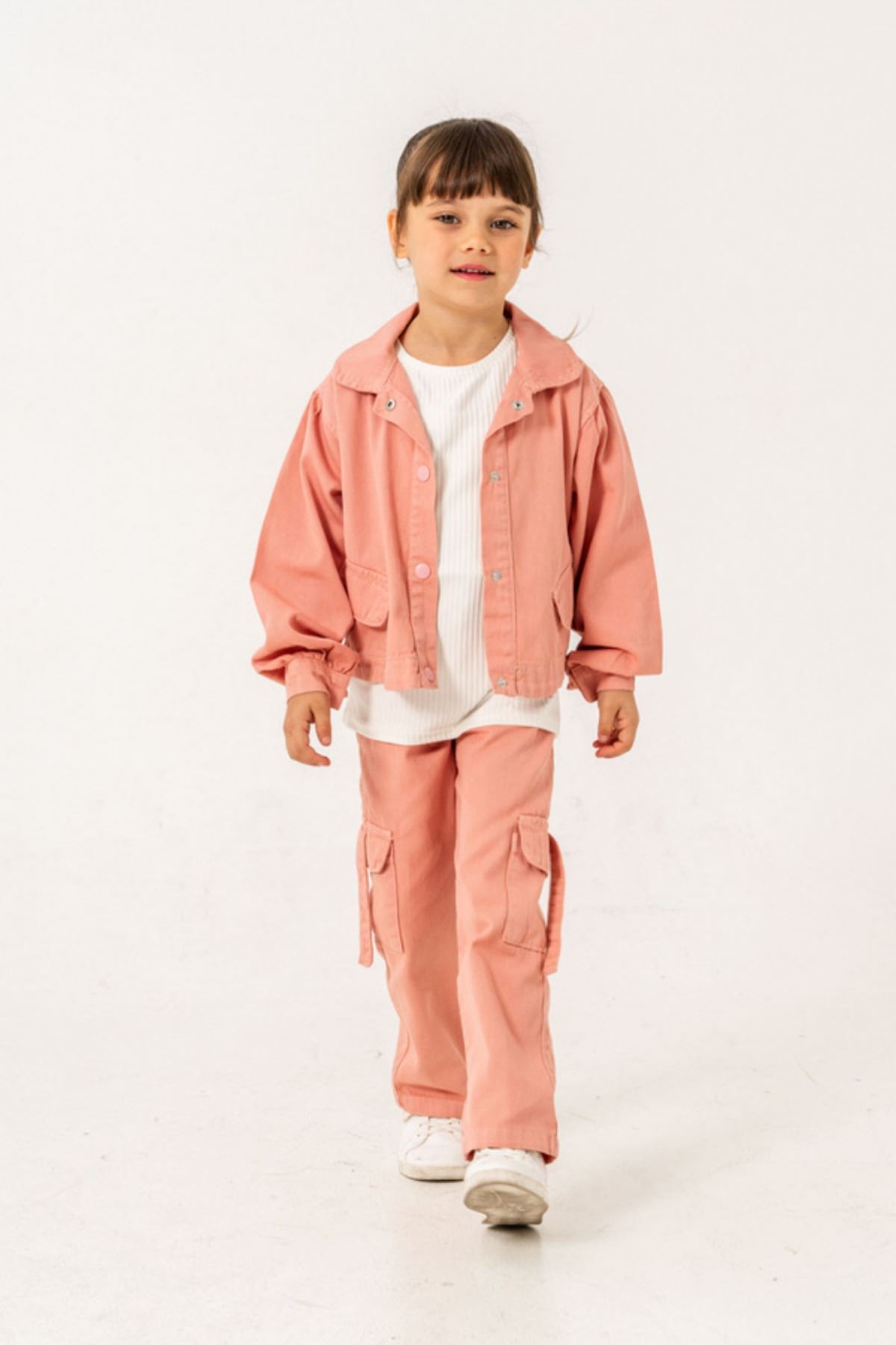 6-9 Yaş Sa Calobra Kız Çocuk 3'Lü Takım -Pudra-