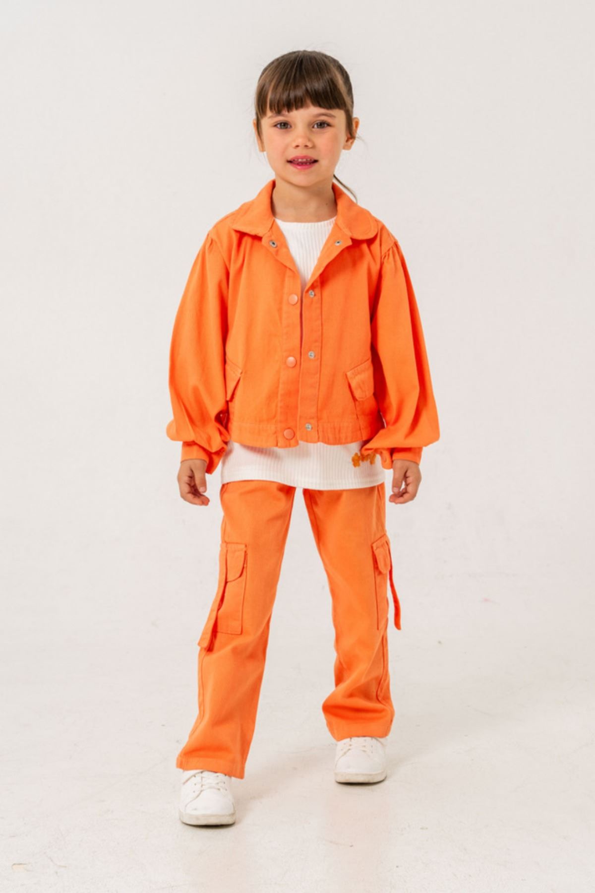 6-9 Yaş Sa Calobra Kız Çocuk 3'Lü Takım -Turuncu-