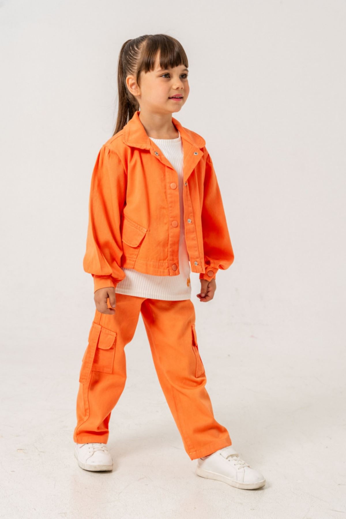 6-9 Yaş Sa Calobra Kız Çocuk 3'Lü Takım -Turuncu-