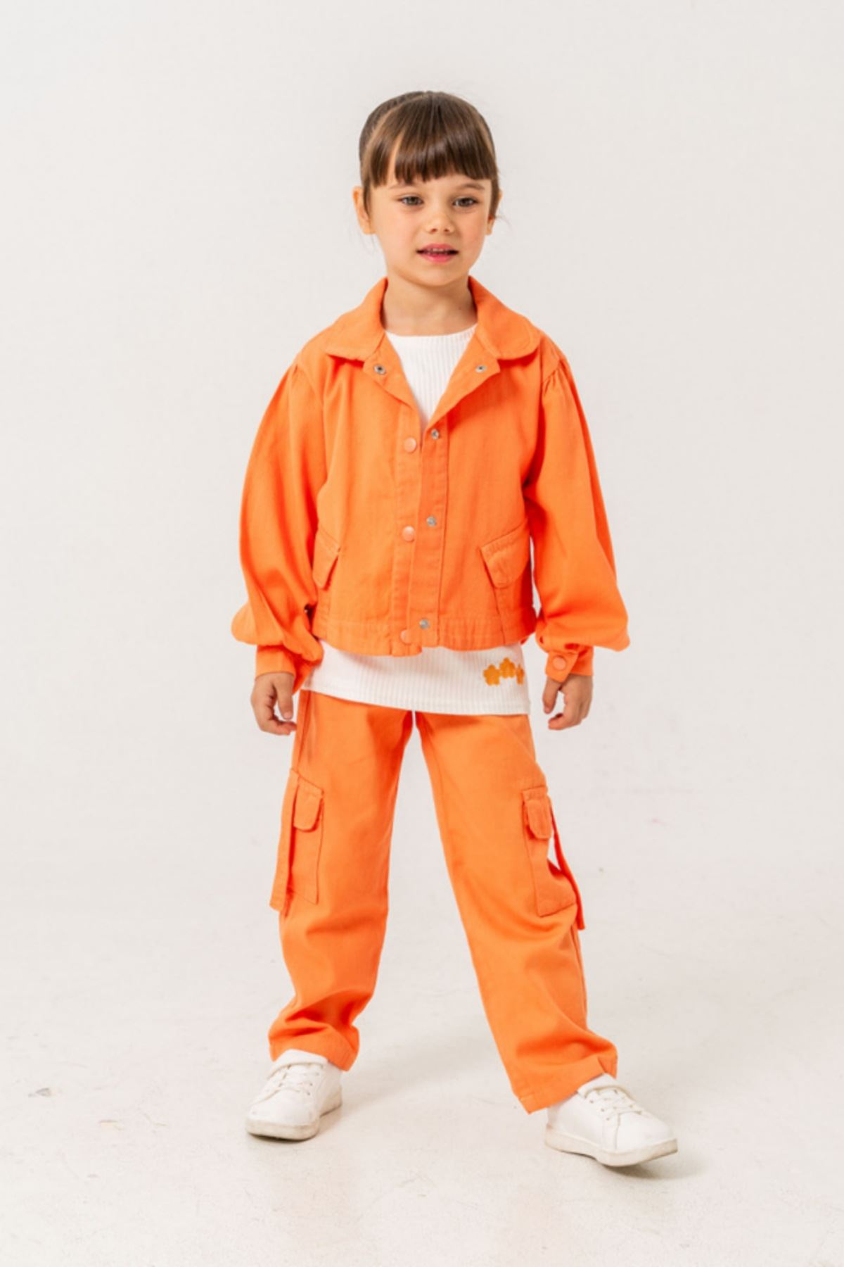 6-9 Yaş Sa Calobra Kız Çocuk 3'Lü Takım -Turuncu-