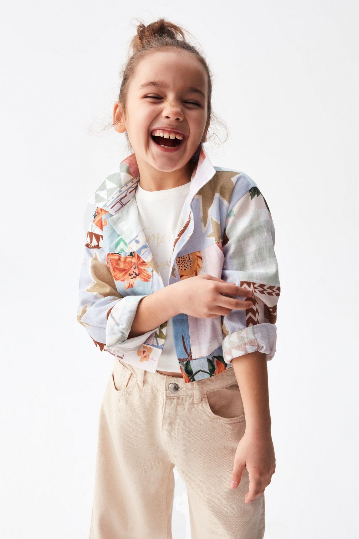 4-8 Yaş Adı Şahane Kız Çocuk 3'Lü Takım -Renkli-