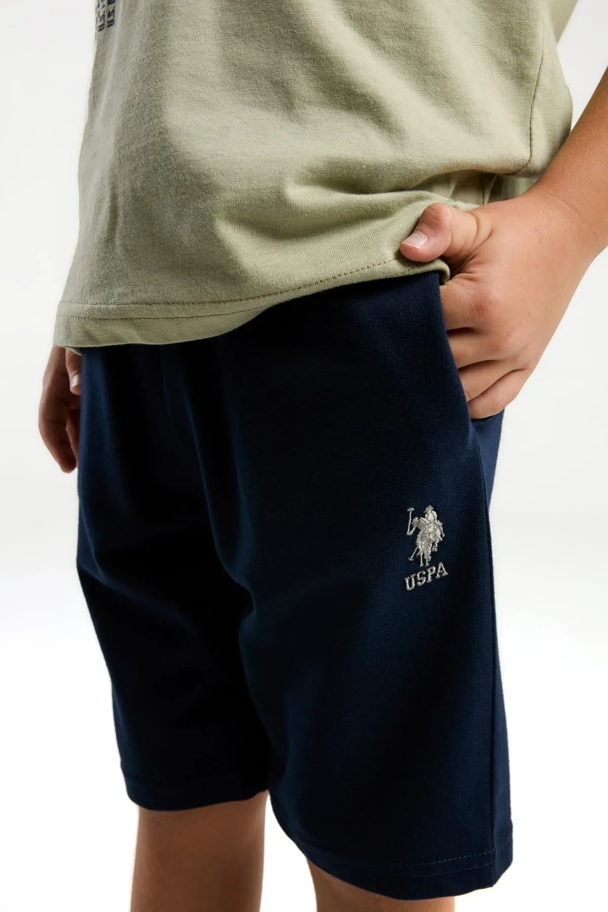 4-15 Yaş Lisanslı Us Polo ASSN Erkek Çocuk Takım-Yeşil