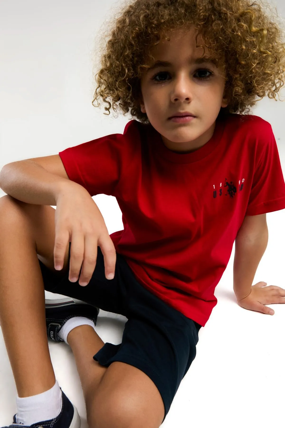 4-15 Yaş Lisanslı Us Polo ASSN Erkek Çocuk Takım-Kırmızı