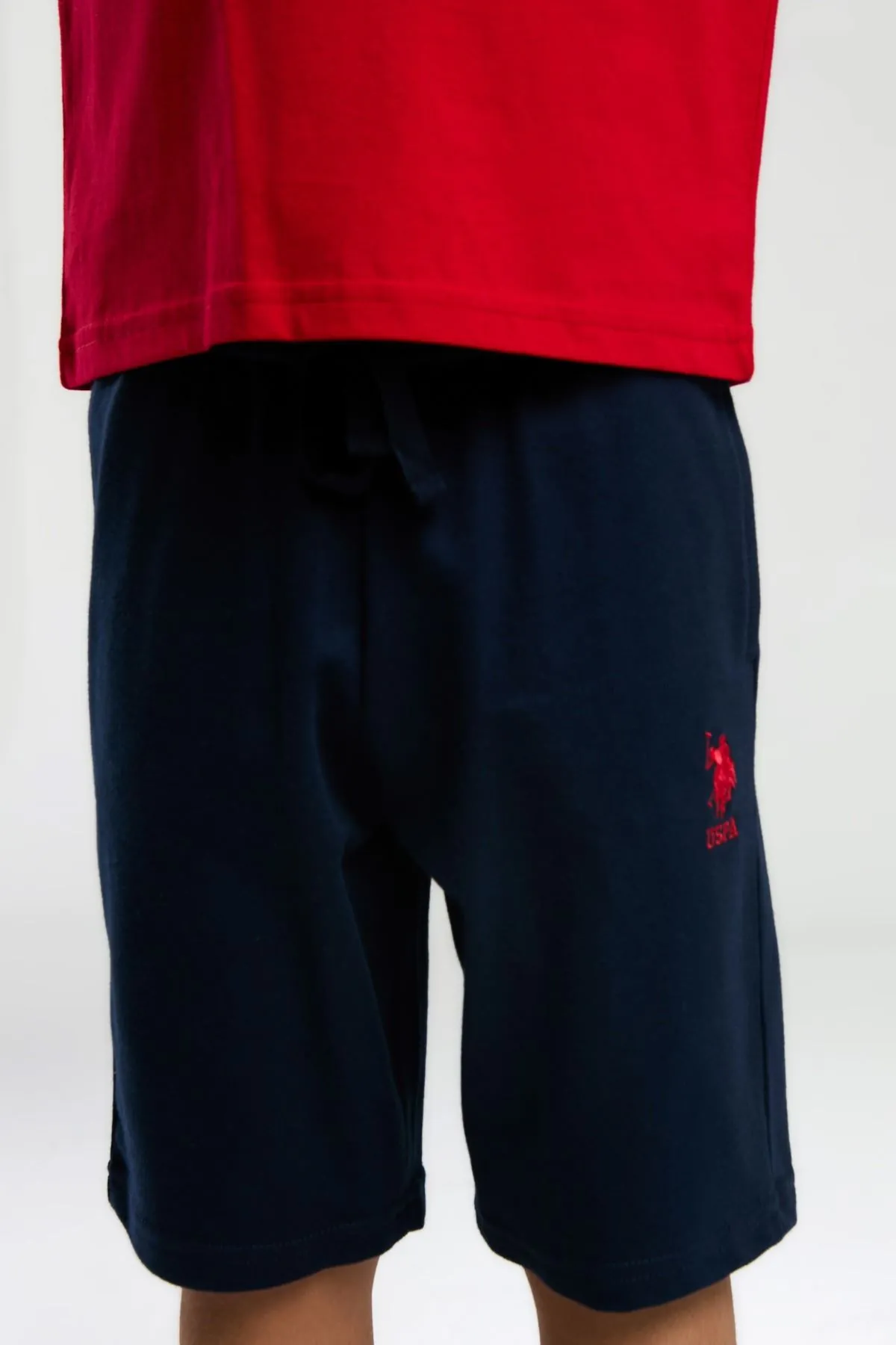 4-15 Yaş Lisanslı Us Polo ASSN Erkek Çocuk Takım-Kırmızı