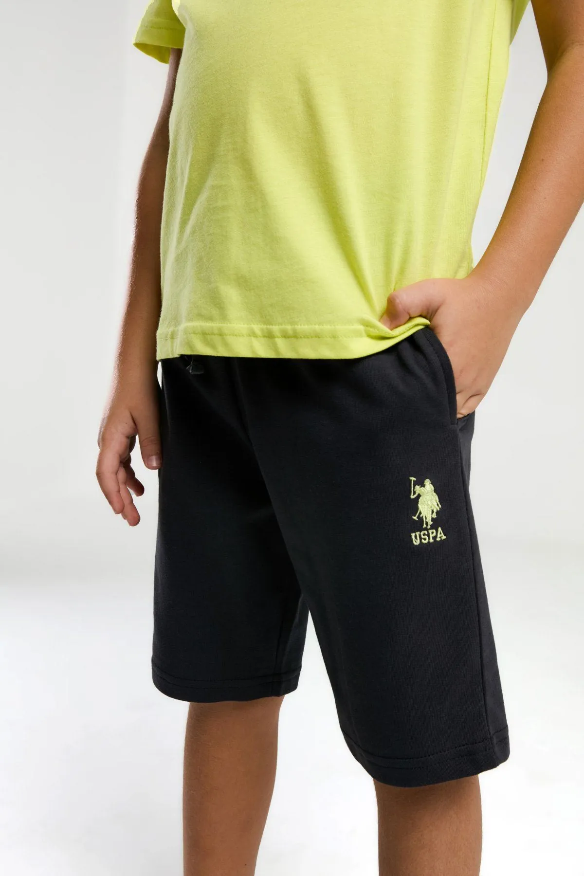 4-15 Yaş Lisanslı Us Polo ASSN Erkek Çocuk Takım-Fıstık yeşili