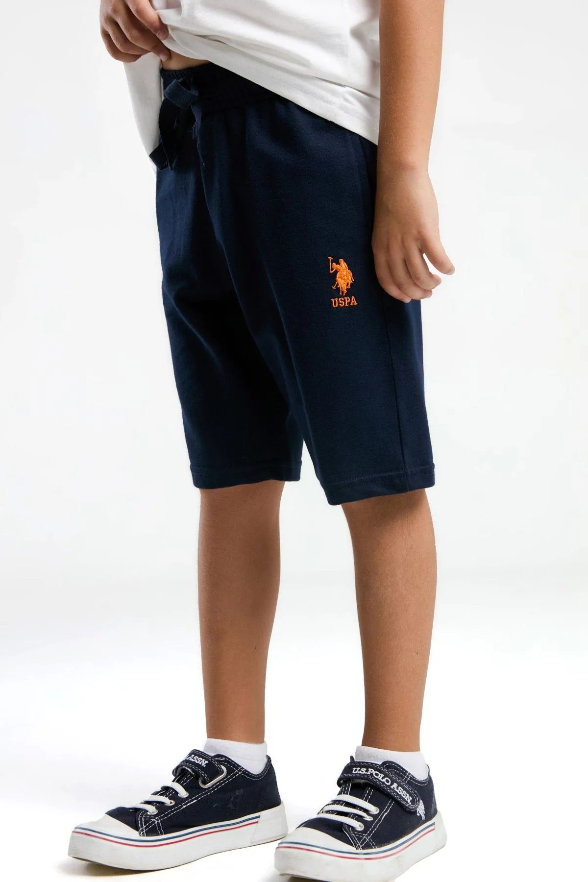 4-15 Yaş Lisanslı Us Polo ASSN Erkek Çocuk Takım-Beyaz