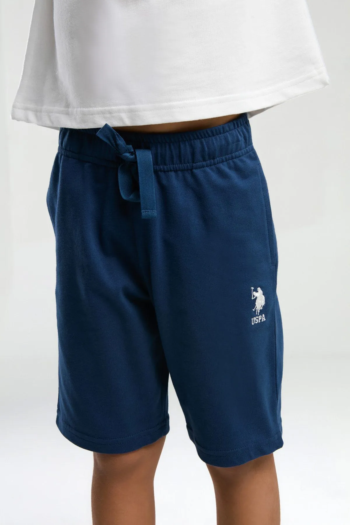 4-15 Yaş Lisanslı Us Polo ASSN Erkek Çocuk Takım-Beyaz