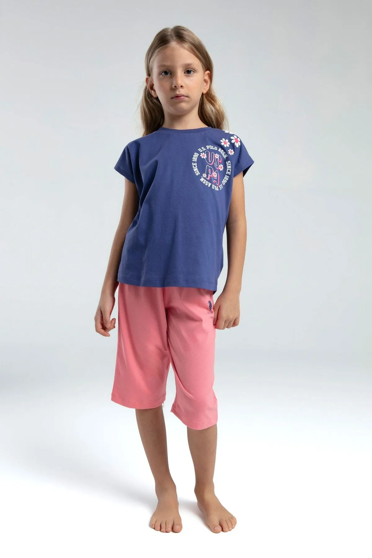 4-15 Yaş Lisanslı Us Polo ASSN Kız Çocuk Takım-İndigo