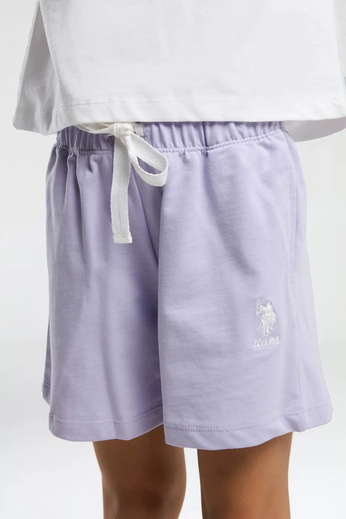 4-15 Yaş Lisanslı Us Polo ASSN Kız Çocuk Takım-Beyaz