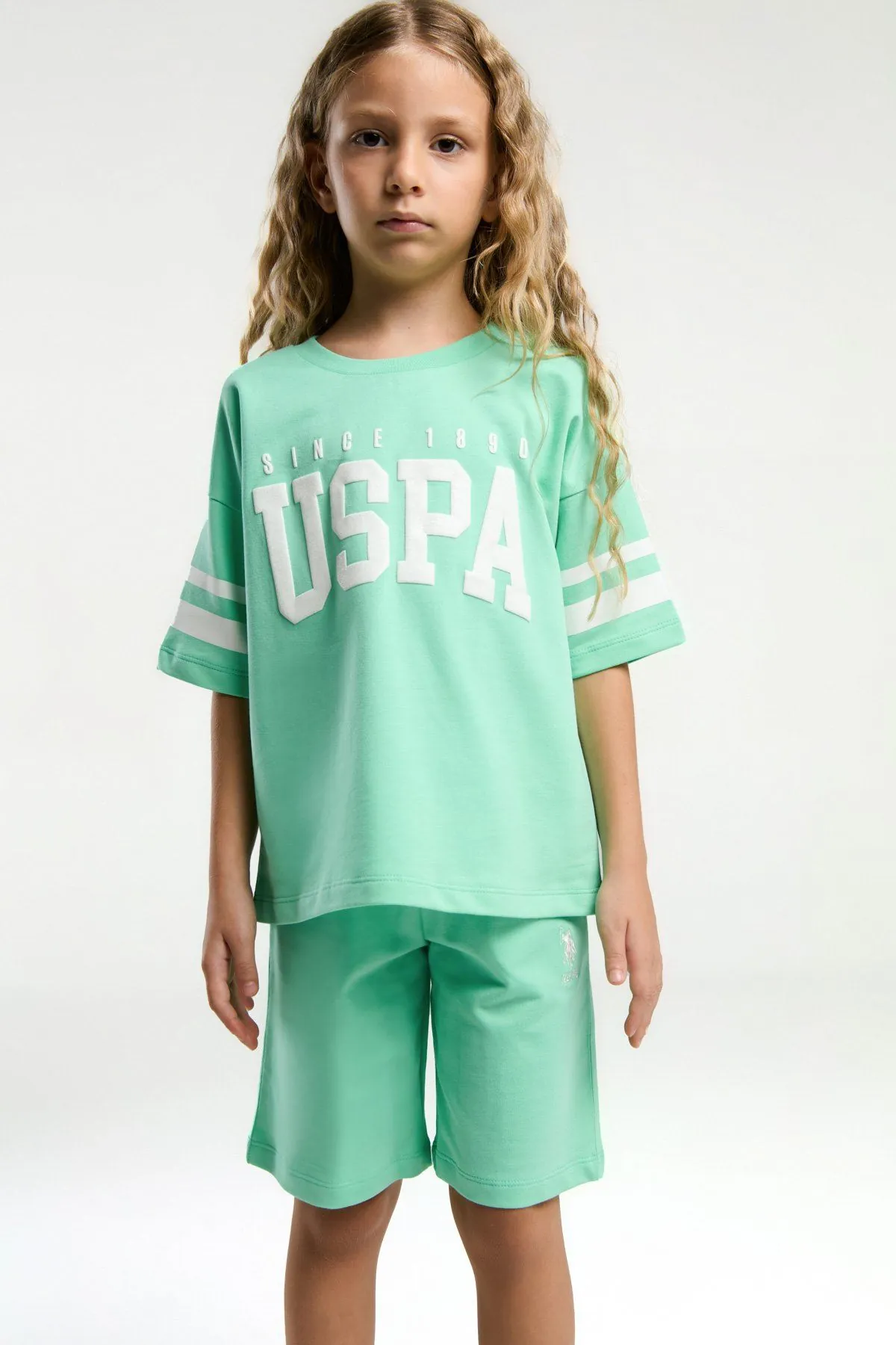 4-15 Yaş Lisanslı Us Polo ASSN Kız Çocuk Takım-Bambu