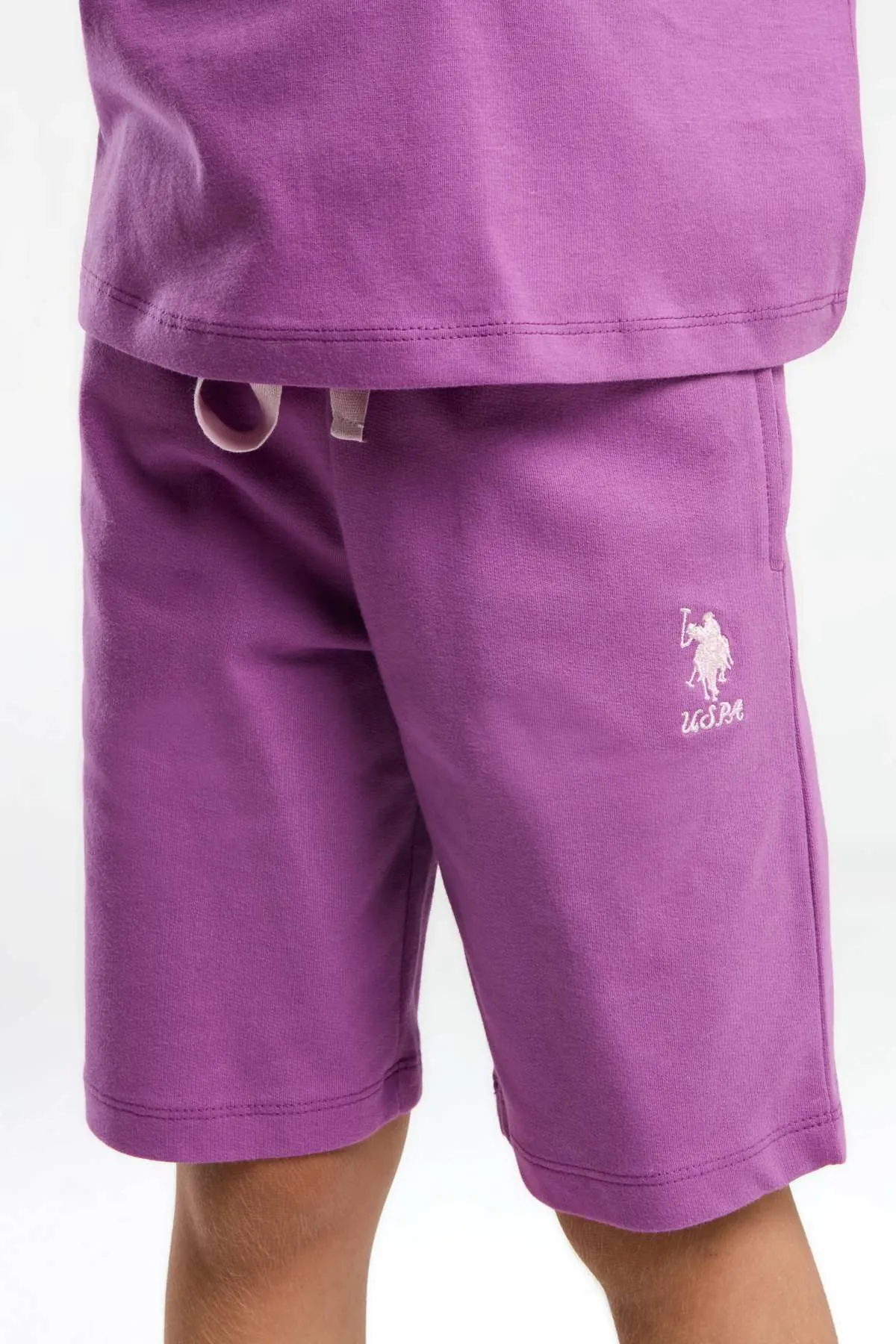 4-15 Yaş Lisanslı Us Polo ASSN Kız Çocuk Takım-Mor