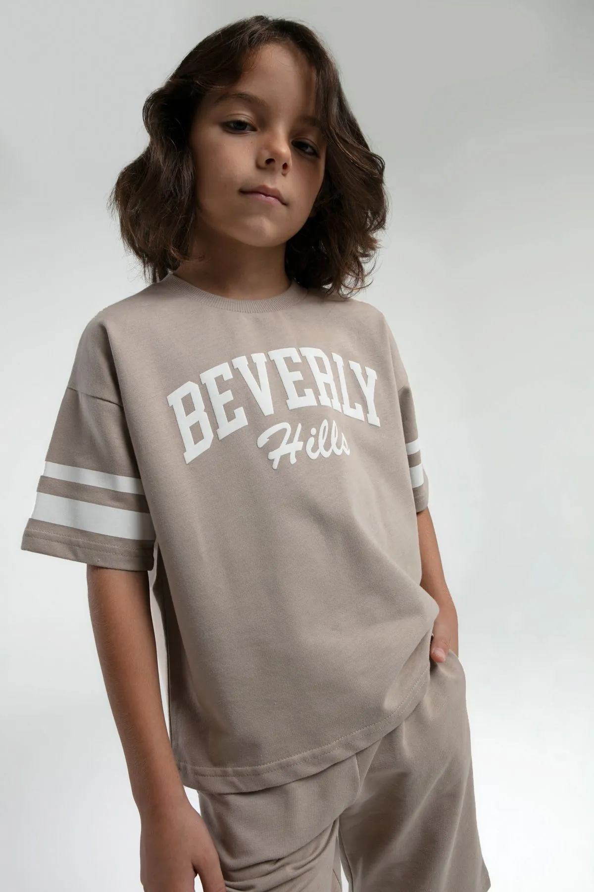 2-15 Yaş Beverly Erkek Çocuk Takım-Kum