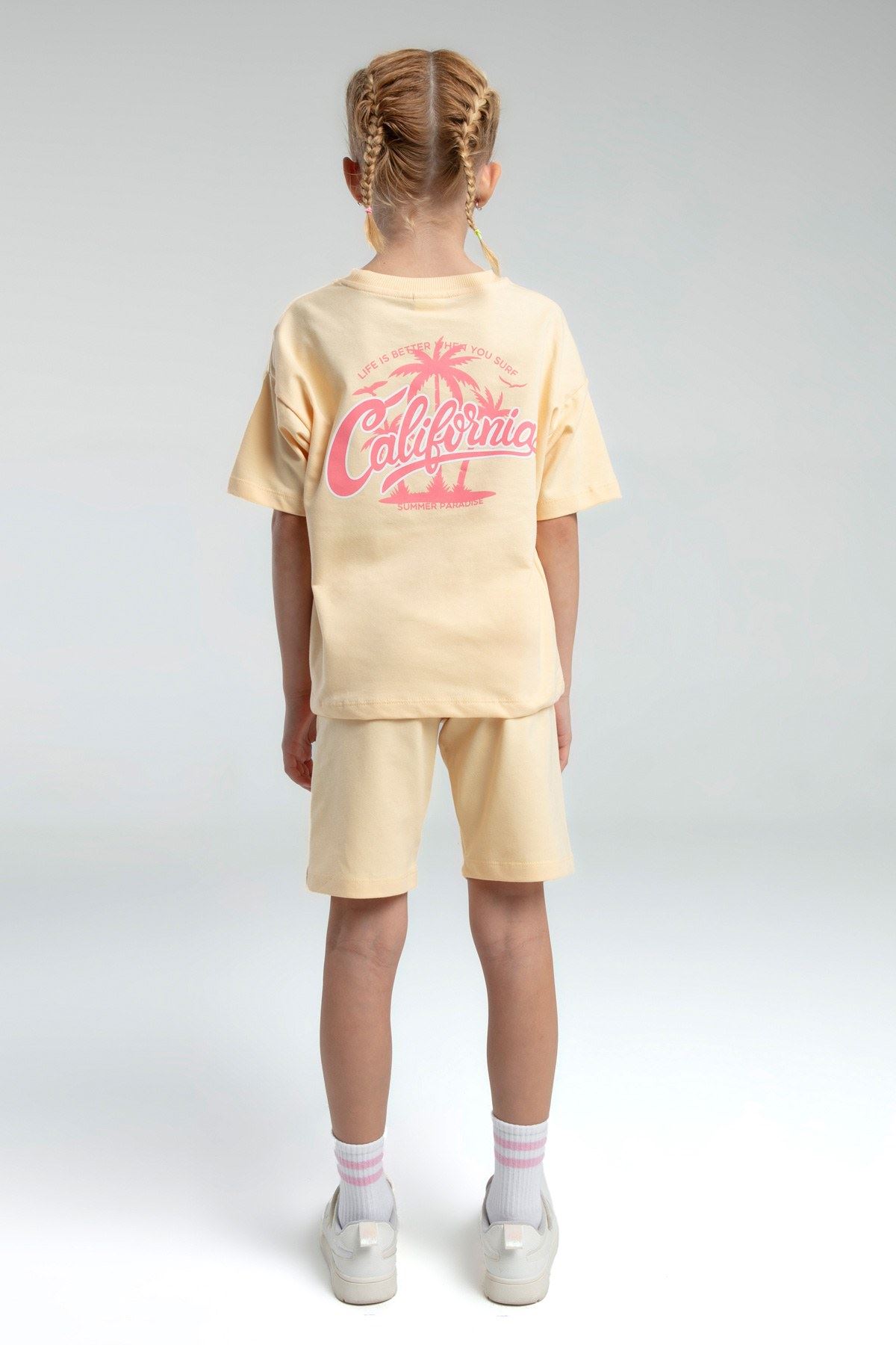 2-15 Yaş Calıfornıa Kız Çocuk Takım-Bej