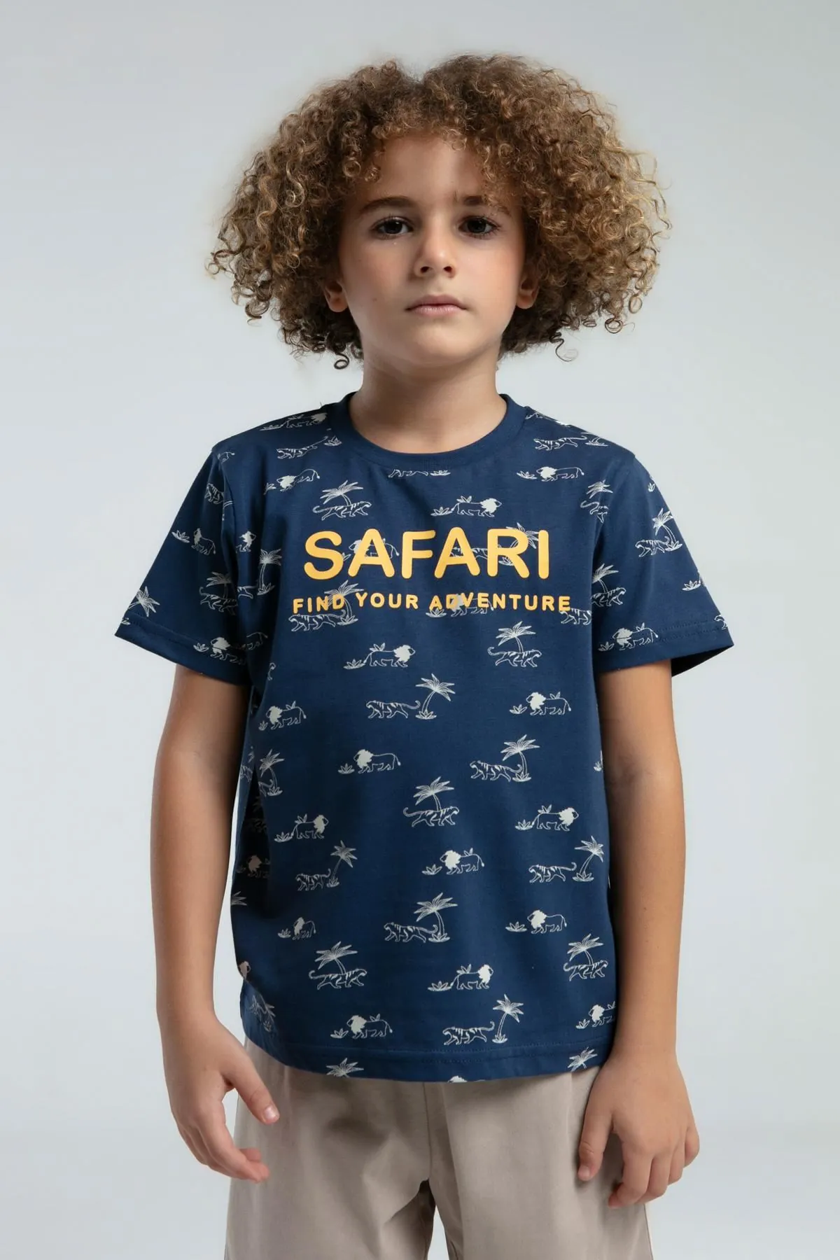 2-8 Yaş Safari Erkek Çocuk Takım-İndigo