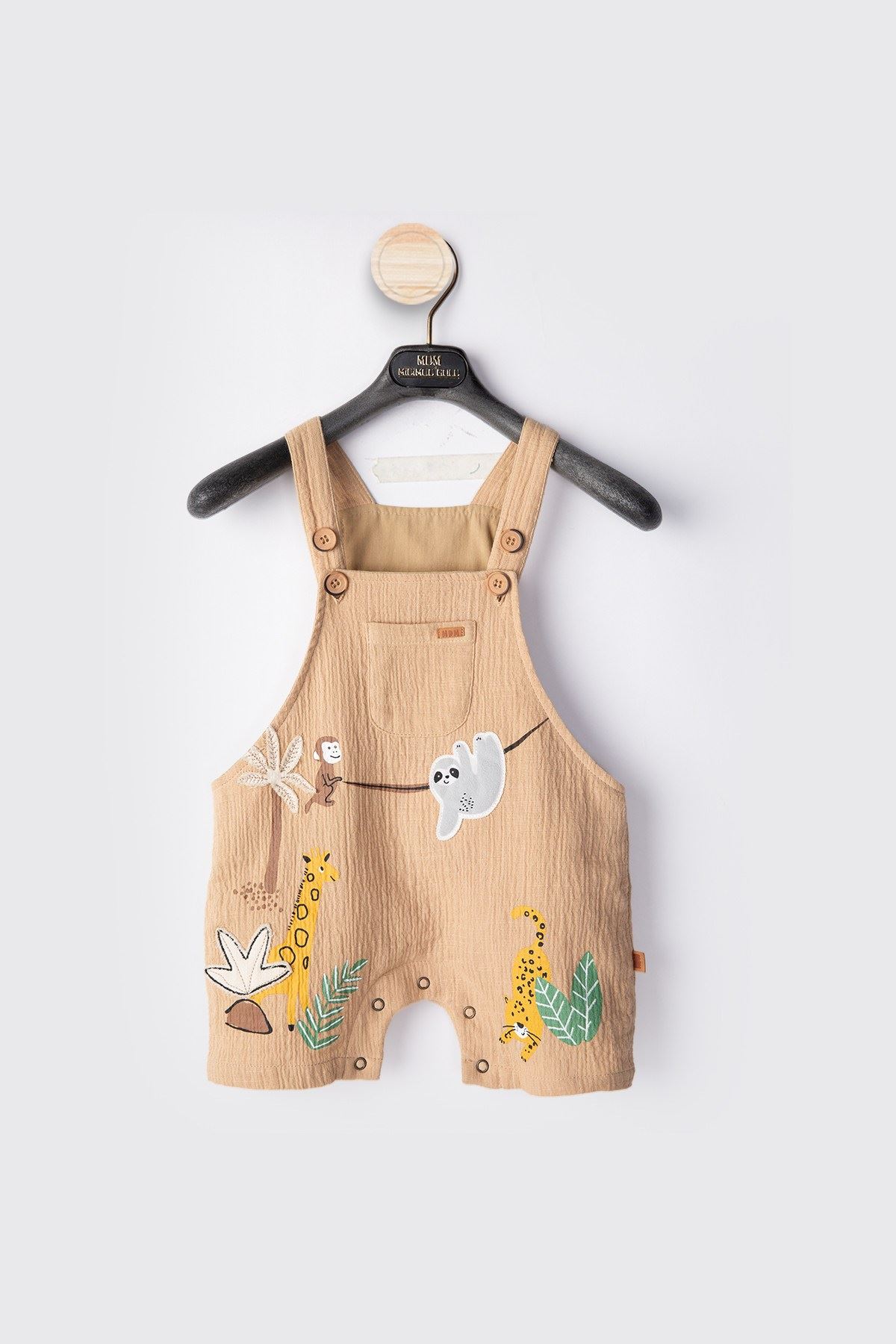 6-18 Aylık Animals Garden Erkek Bebek Salopet Takım-