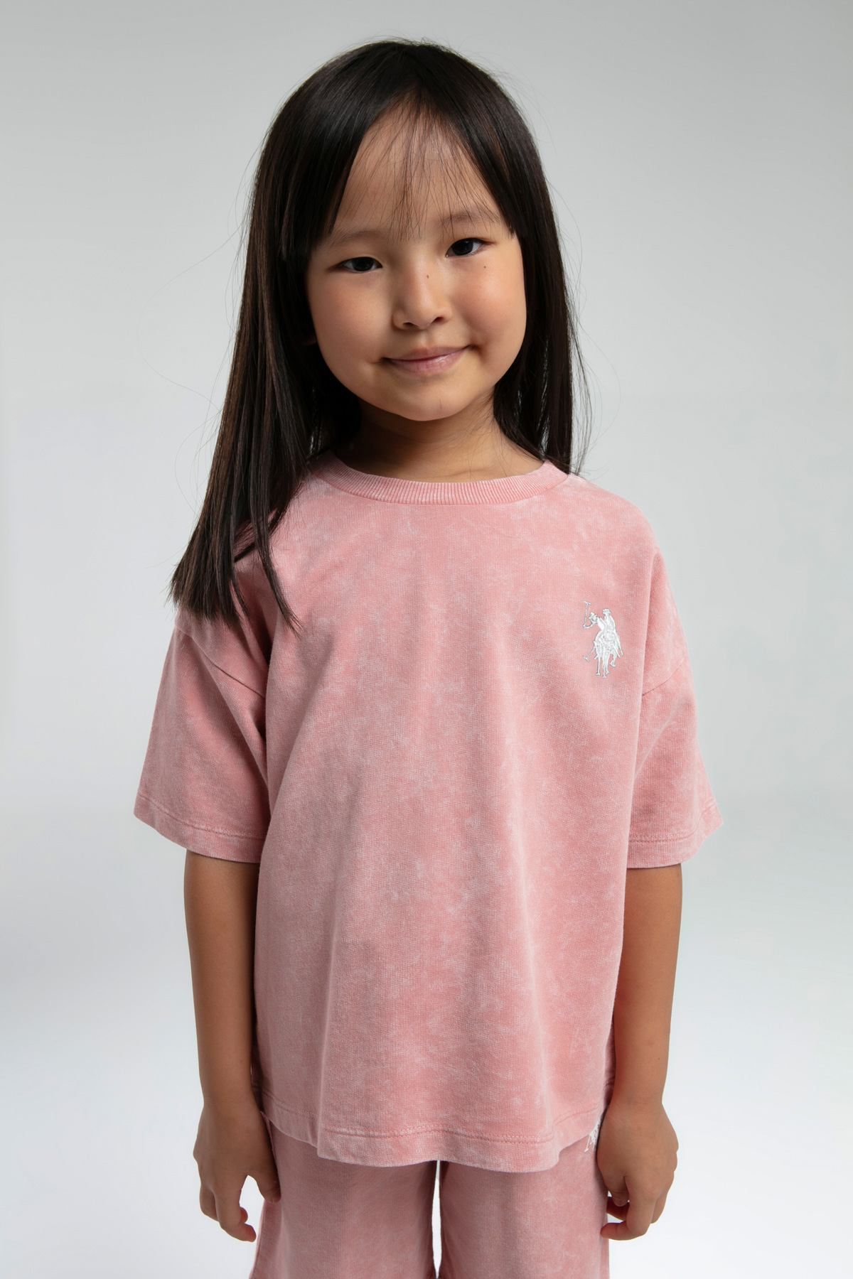 4-15 Yaş Lisanslı Us Polo Assn Kız Çocuk Takım-Pembe