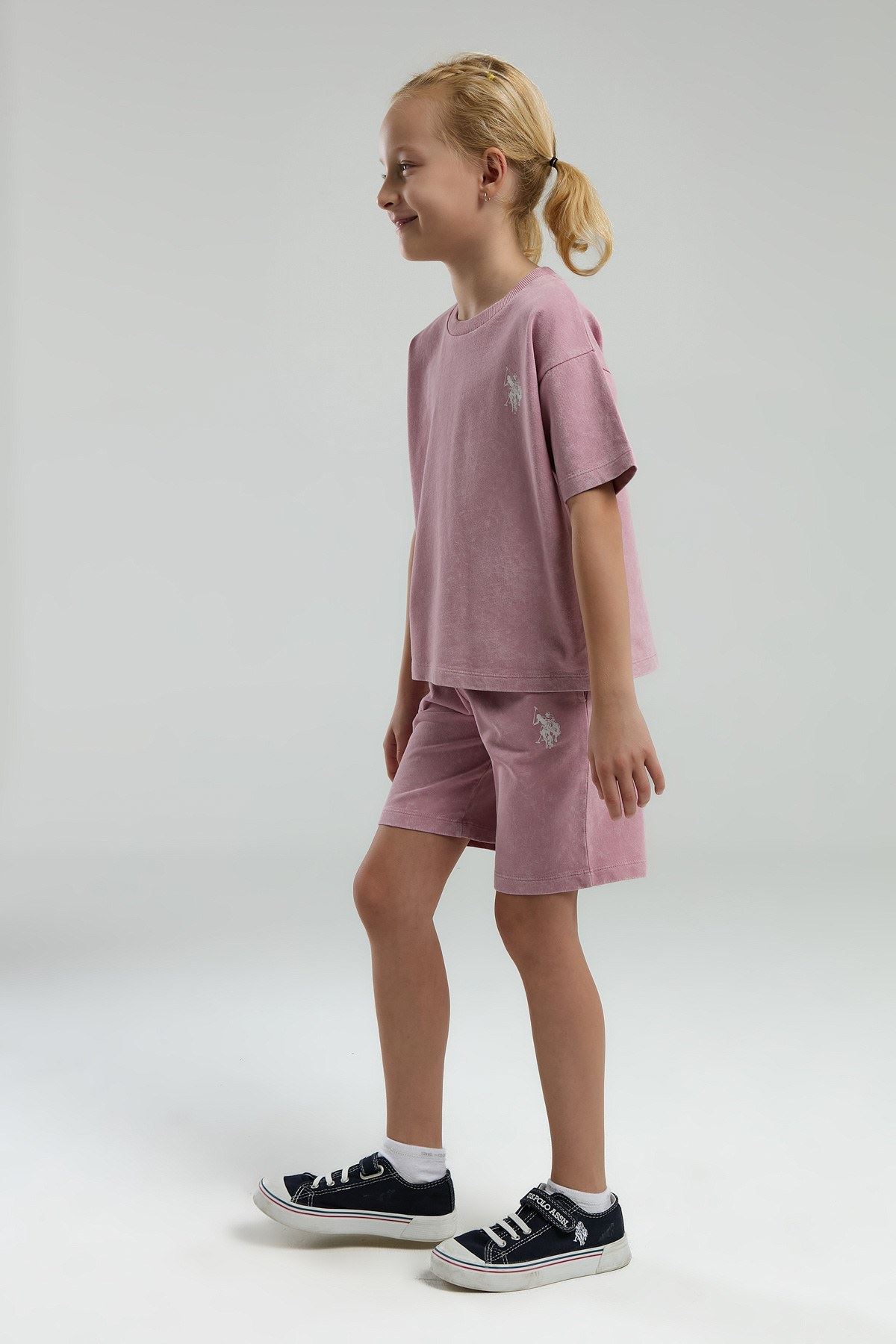 4-15 Yaş Lisanslı Us Polo Assn Kız Çocuk Takım-Gül Kurusu