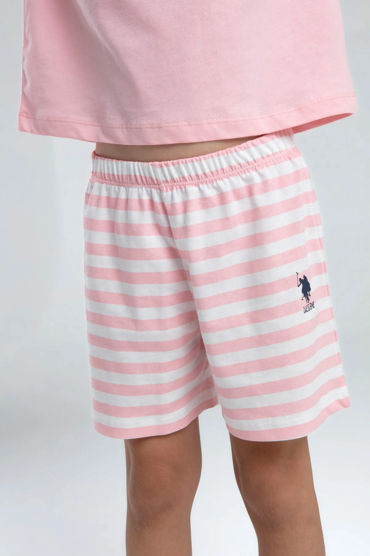 4-15 Yaş Lisanslı Us Polo Assn Kız Çocuk Takım-Pembe