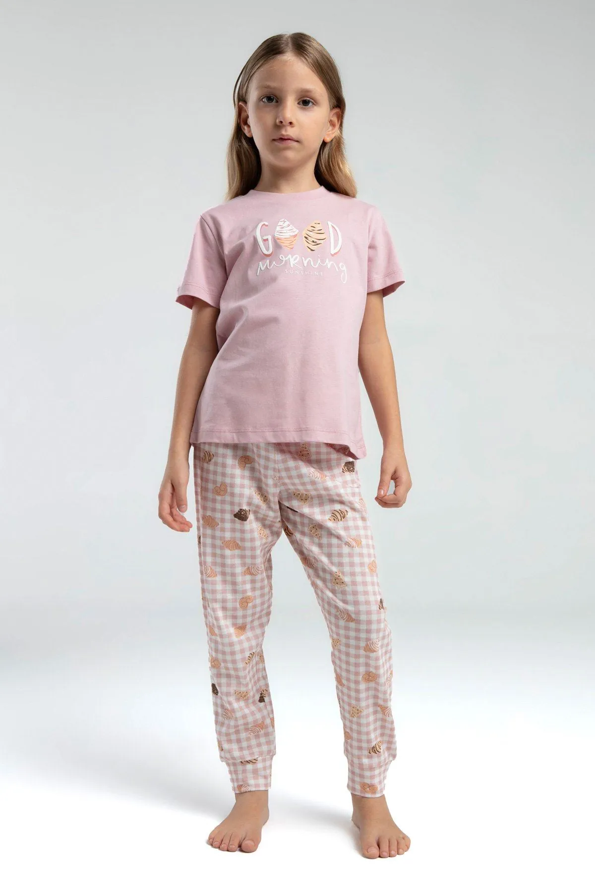 2-15 Yaş Good Morning Kız Çocuk Takım-Pembe