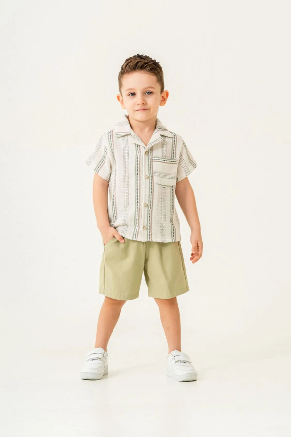 2-5 Yaş Cool Block Erkek Çocuk Takım-Haki