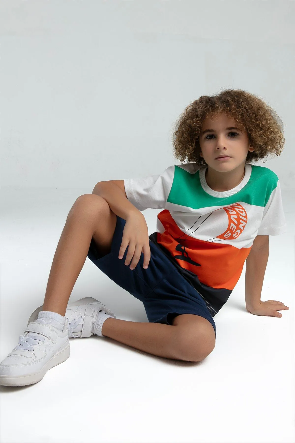 2-15 Yaş Summer Surfing Erkek Çocuk Takım-Oranj