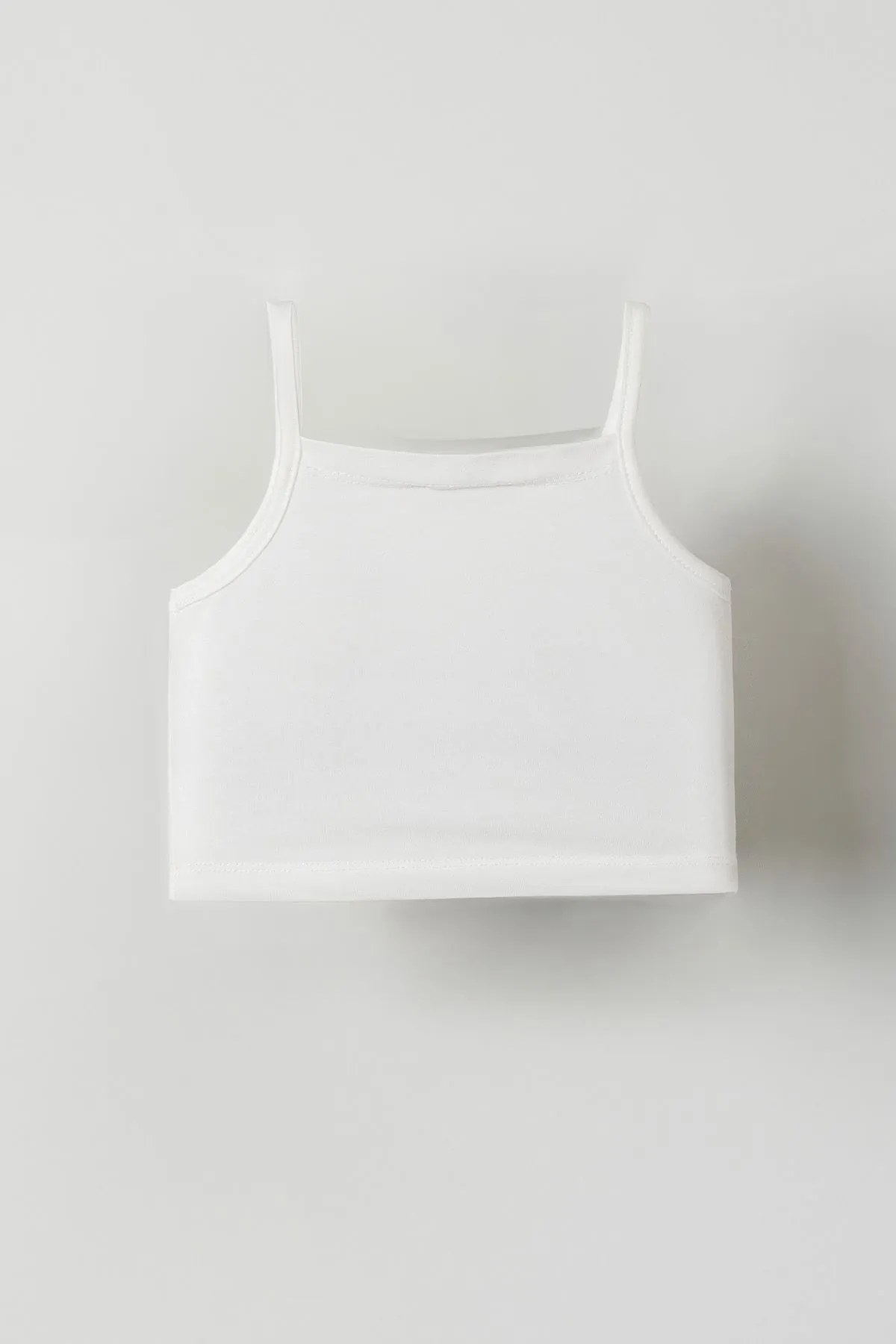 4-8 Yaş Elagance Basic Kız Çocuk Crop-Ekru