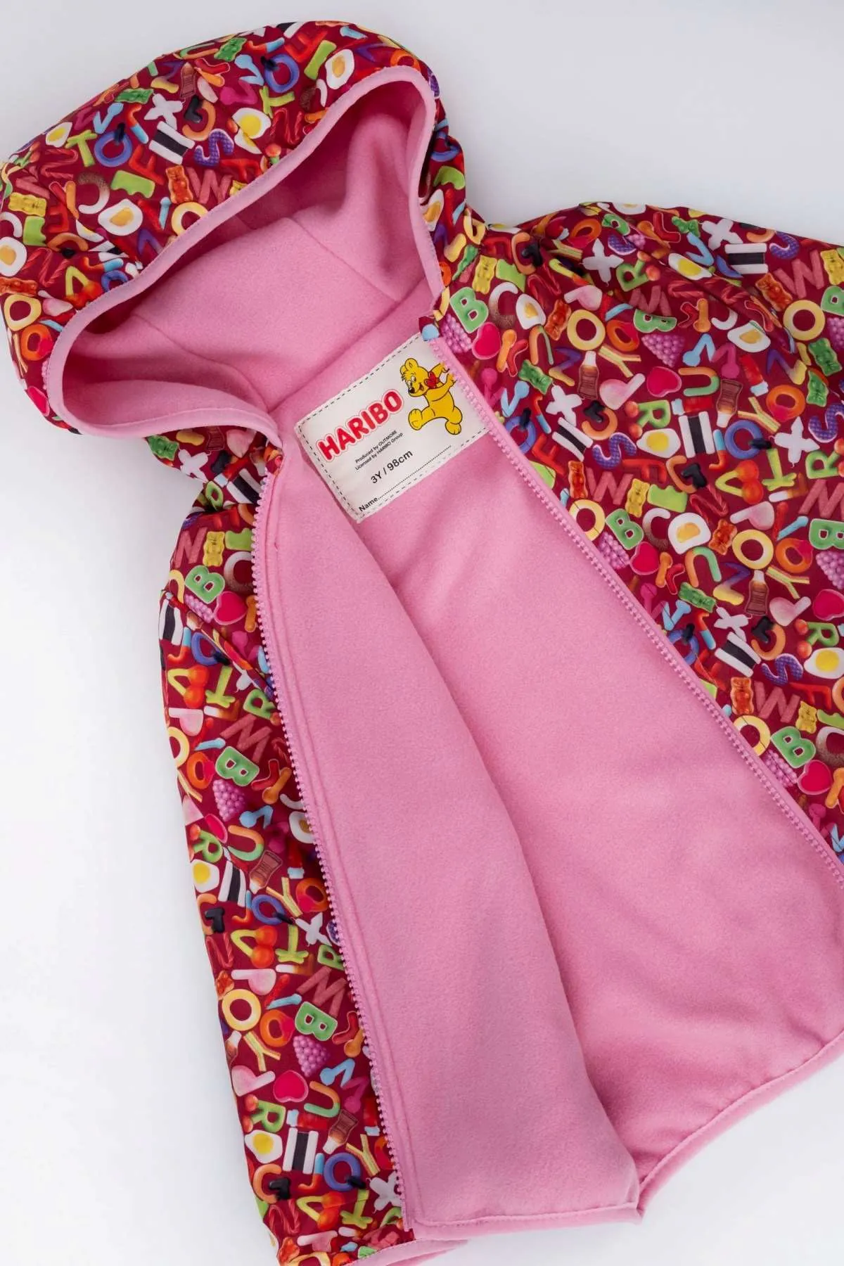 3-8 Yaş Lisanslı Haribo Kız Çocuk Mont-Pembe