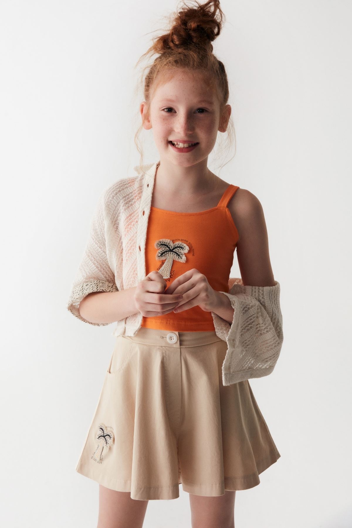 8-14 Yaş Miami Lavin Kız Çocuk T-Shirt-Oranj