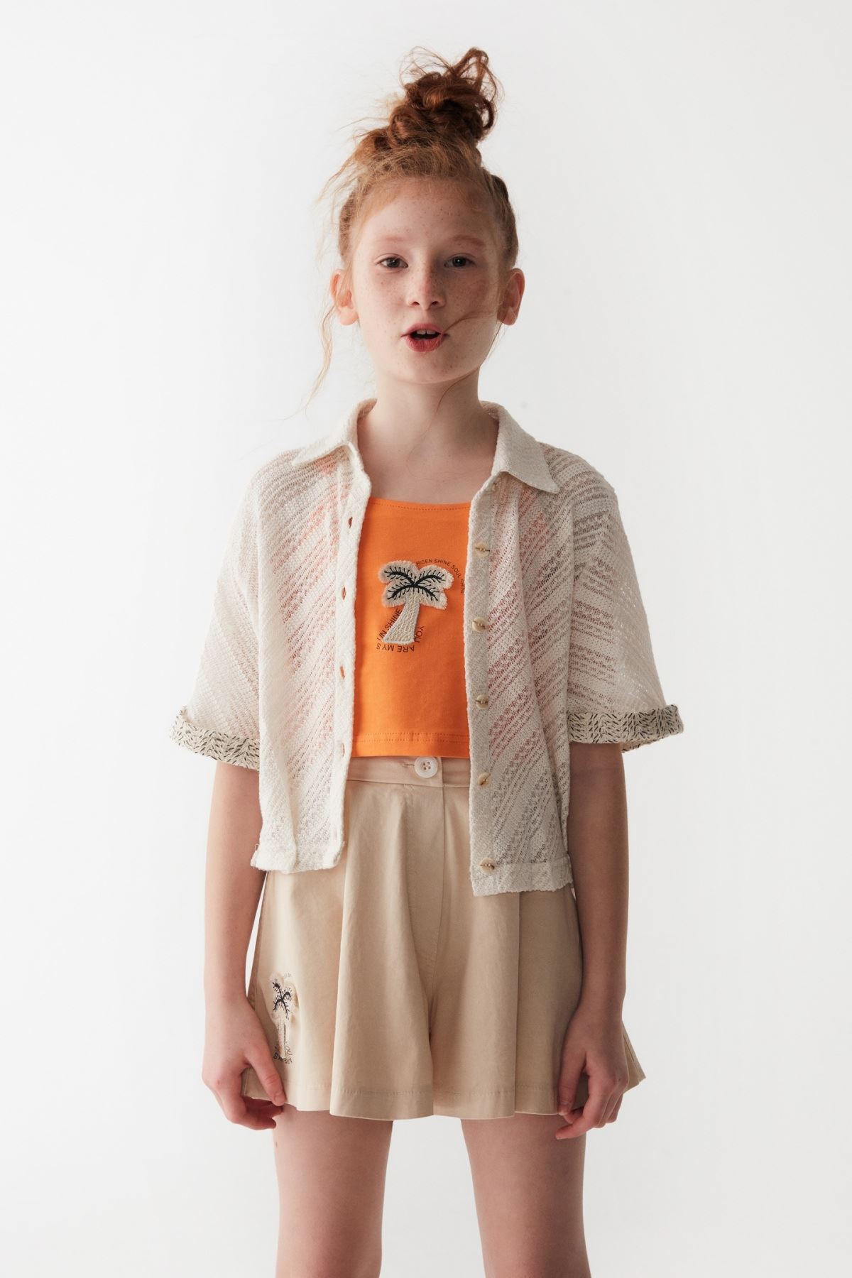 8-14 Yaş Miami Lavin Kız Çocuk T-Shirt-Oranj