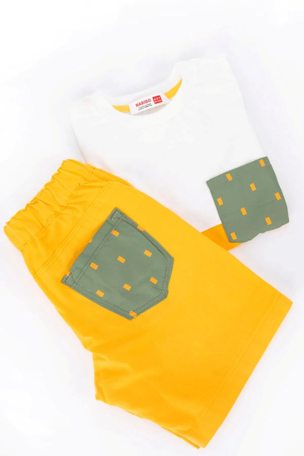2-8 Yaş Lisanslı Haribo Erkek Çocuk Takım-Sarı