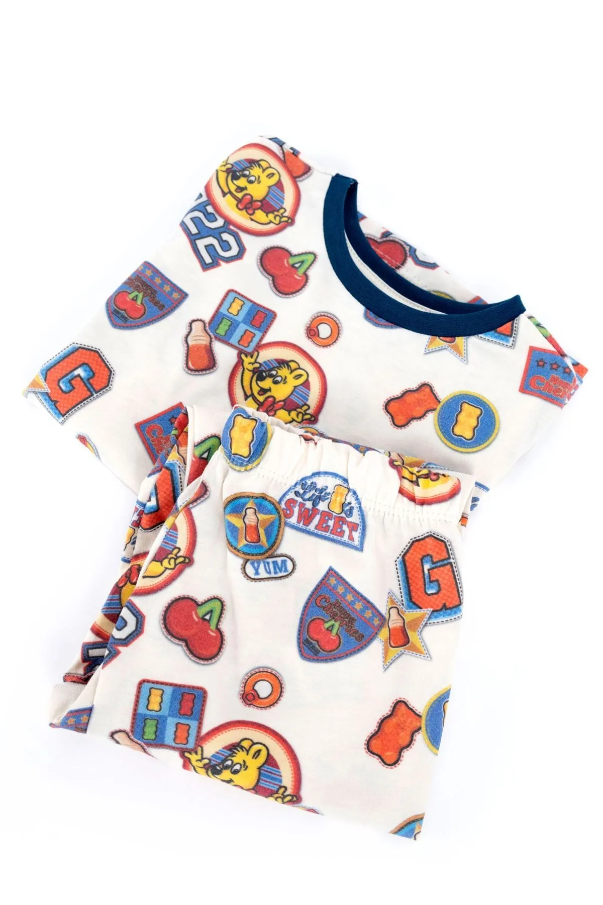 2-8 Yaş Lisanslı Haribo Erkek Çocuk Pijama Takımı-Lacivert