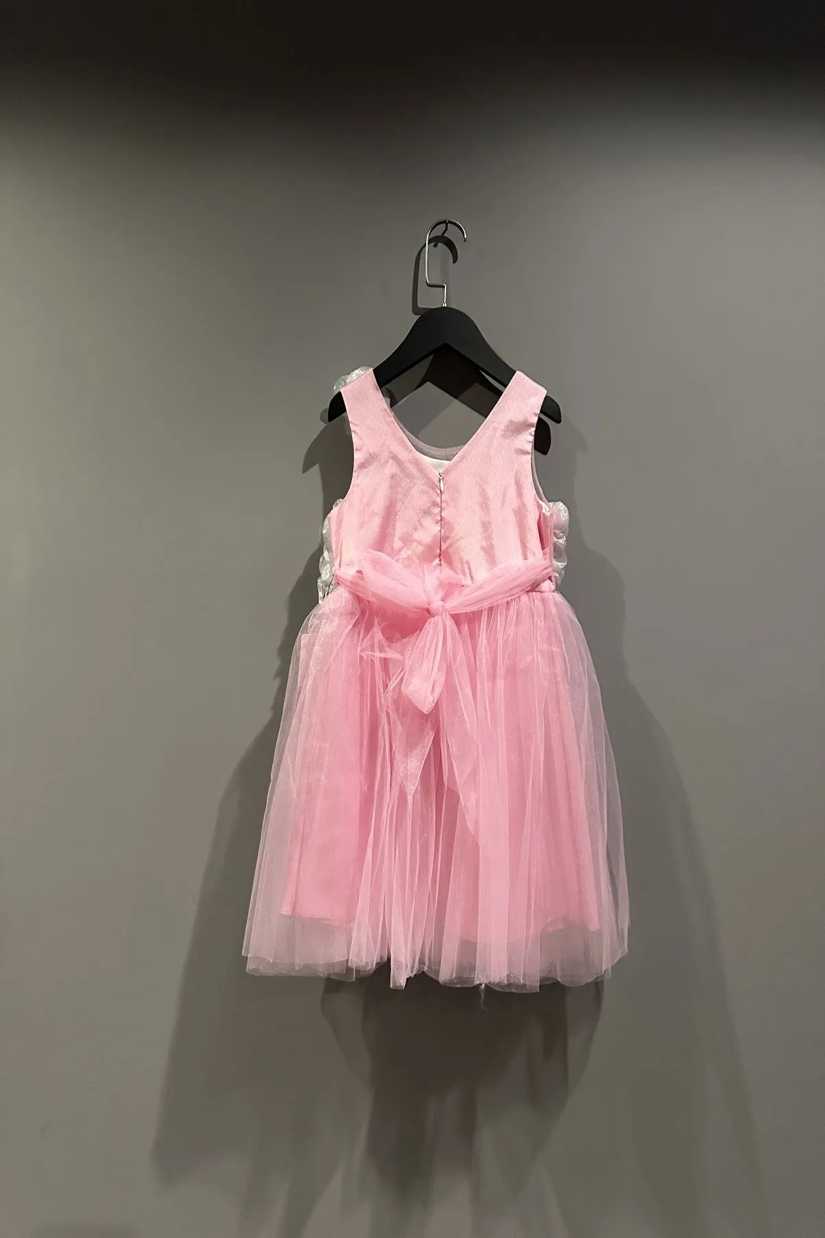 2-10 Yaş Rana Flower Kız Çocuk Abiye-Pembe