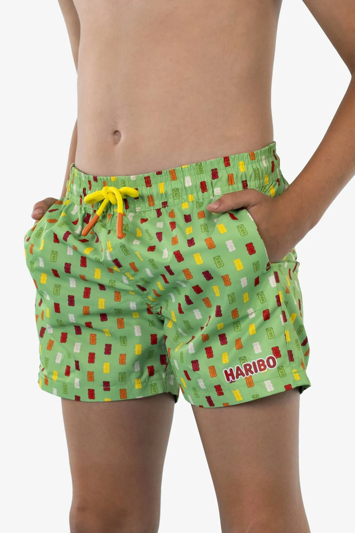 5-12 Yaş Lisanslı Haribo Erkek Çocuk Şort Mayo-Benetton Yeşil