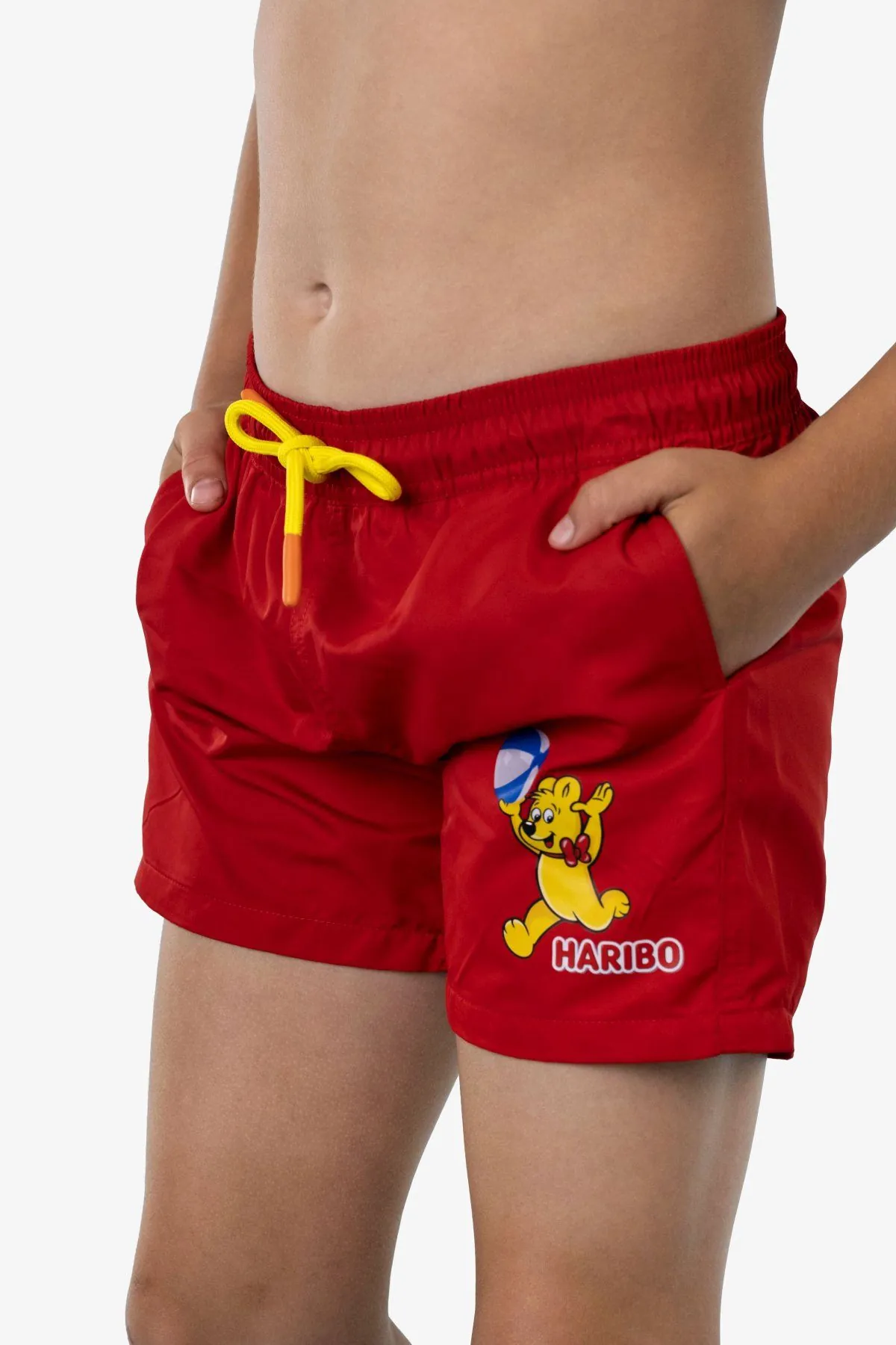 5-12 Yaş Lisanslı Haribo Erkek Çocuk Şort Mayo-Kırmızı