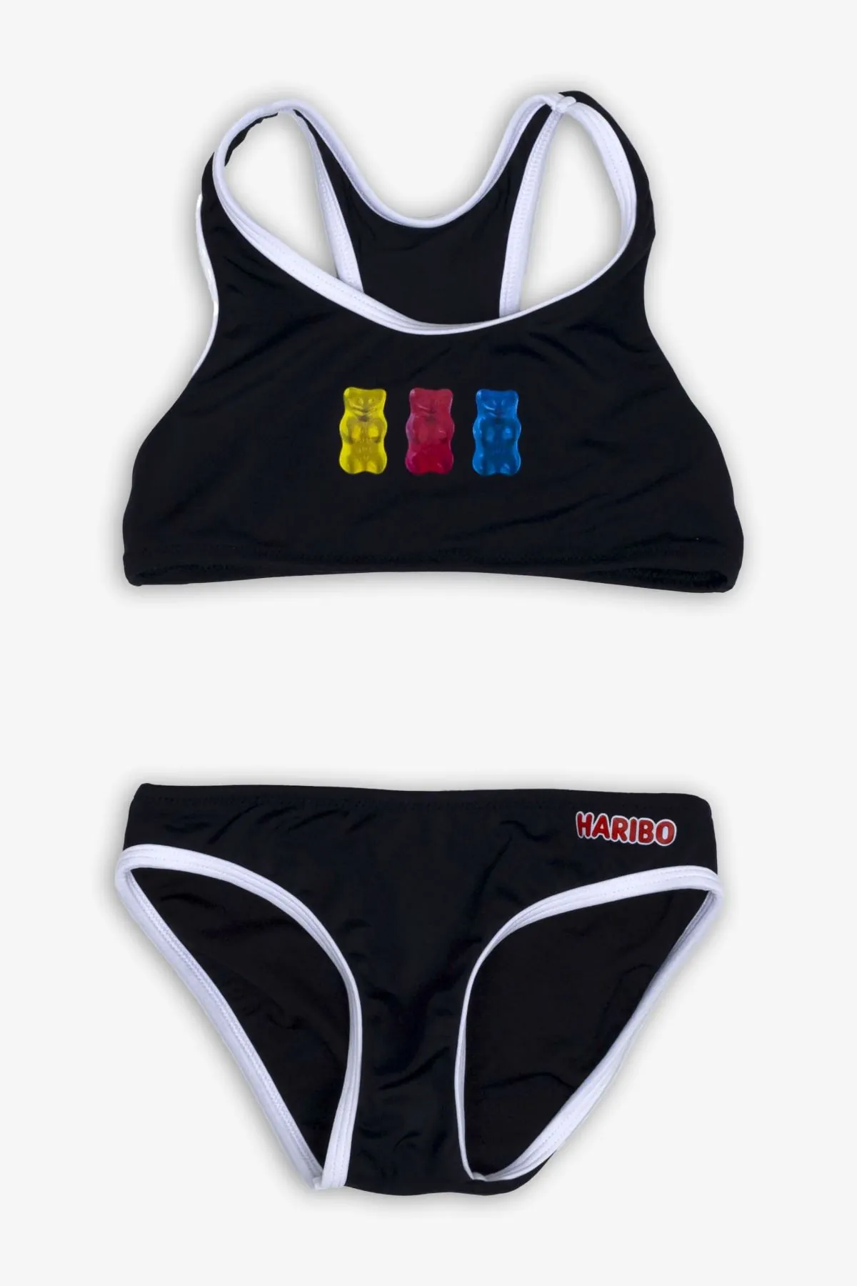 5-12 Yaş Lisanslı Haribo Kız Çocuk Bikini-Siyah