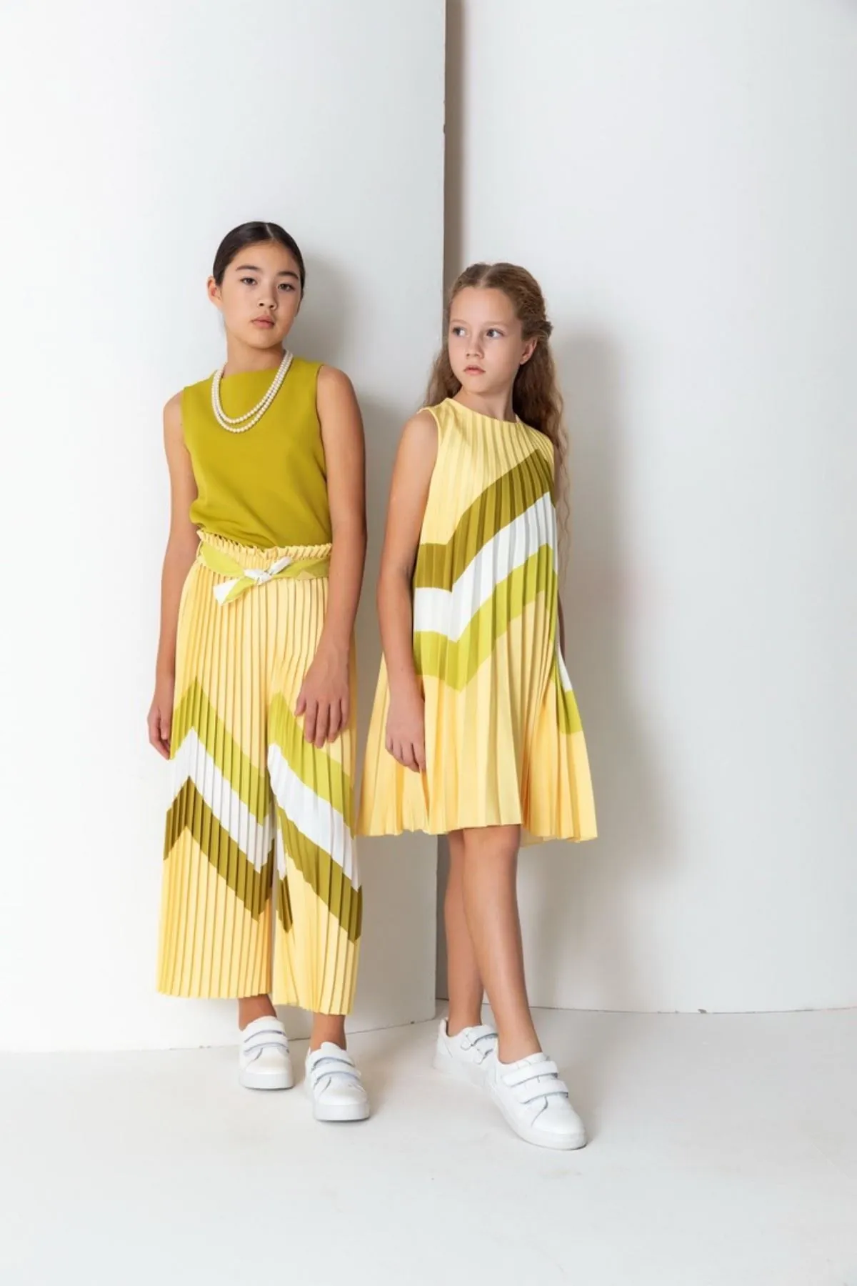 8-15 Yaş Nunavut Kız Çocuk Takım-Limon
