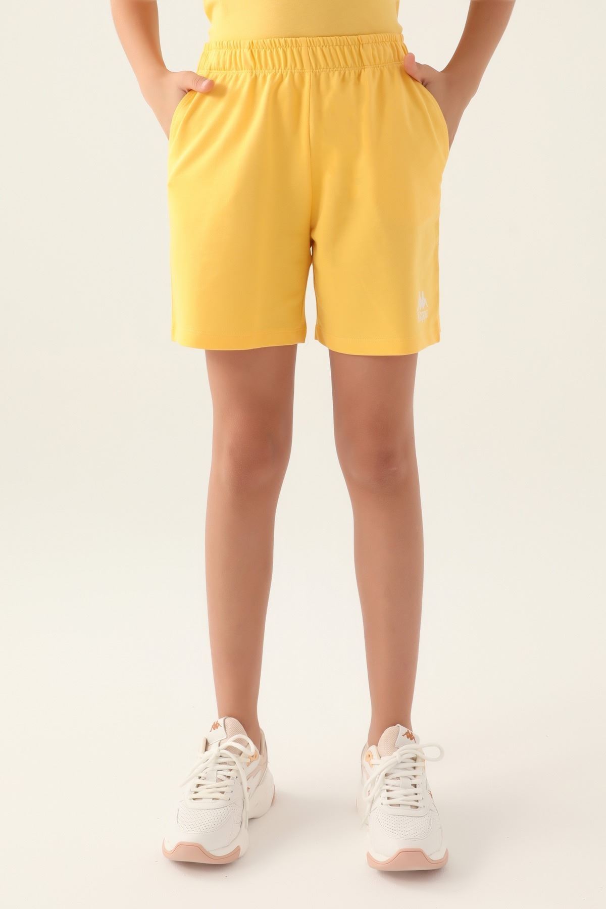5-16 Yaş Lisanslı KAPPA Kız Çocuk Şort-Sarı