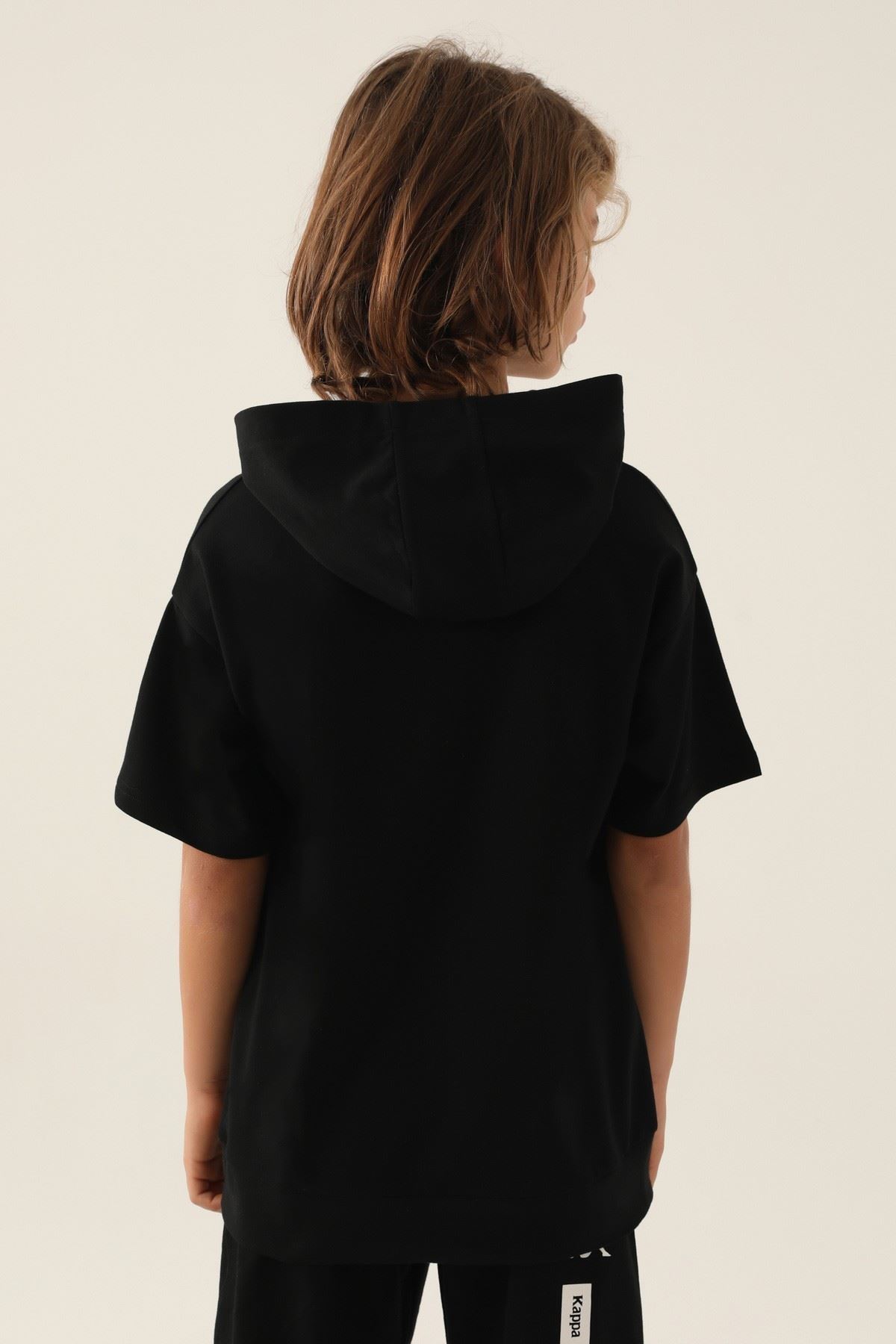 5-16 Yaş Lisanslı KAPPA Erkek Çocuk T-Shırt-Siyah