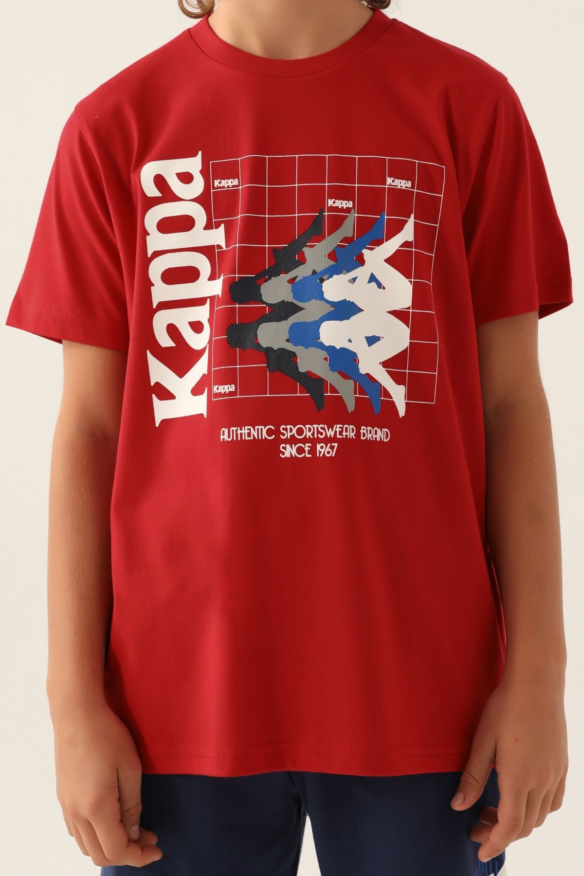5-16 Yaş Lisanslı KAPPA Erkek Çocuk T-Shırt-Kırmızı