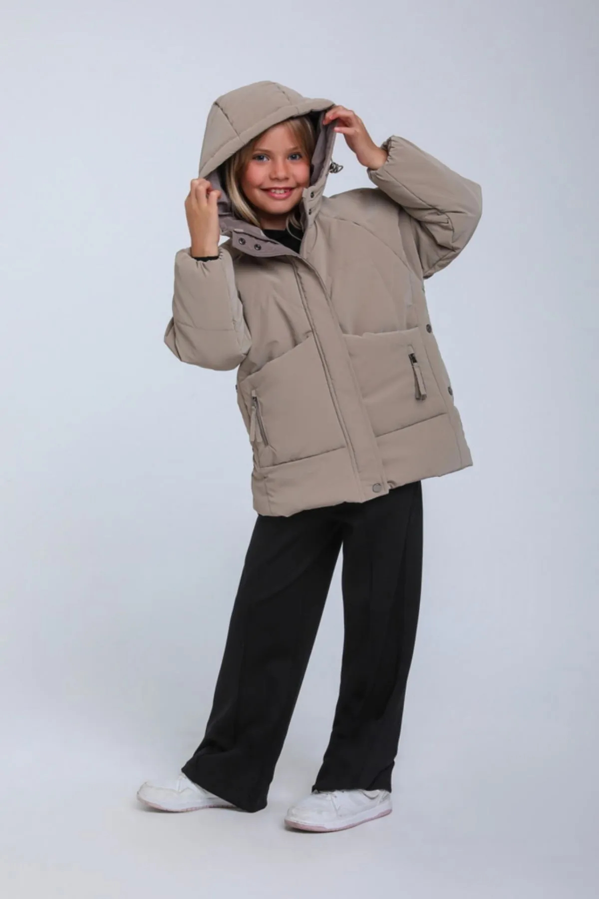 8-14 Yaş Glacier Wintermute Kız Çocuk Mont-Latte