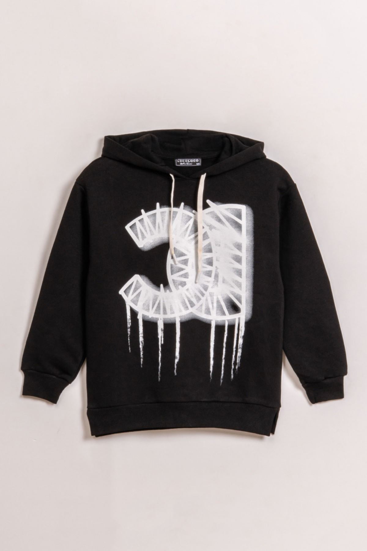 8-15 Yaş D'Cavalle Loccano Unısex Çocuk Sweat-Siyah